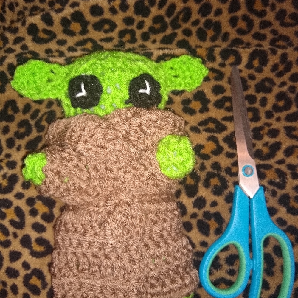 Baby yoda crochet doll